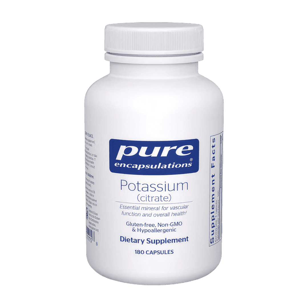 pickmy | Potassium (citrate), 180 capsules – Калий в форме цитрата — важнейший минерал для баланса жидкости, сердечного ритма и работы мышц.