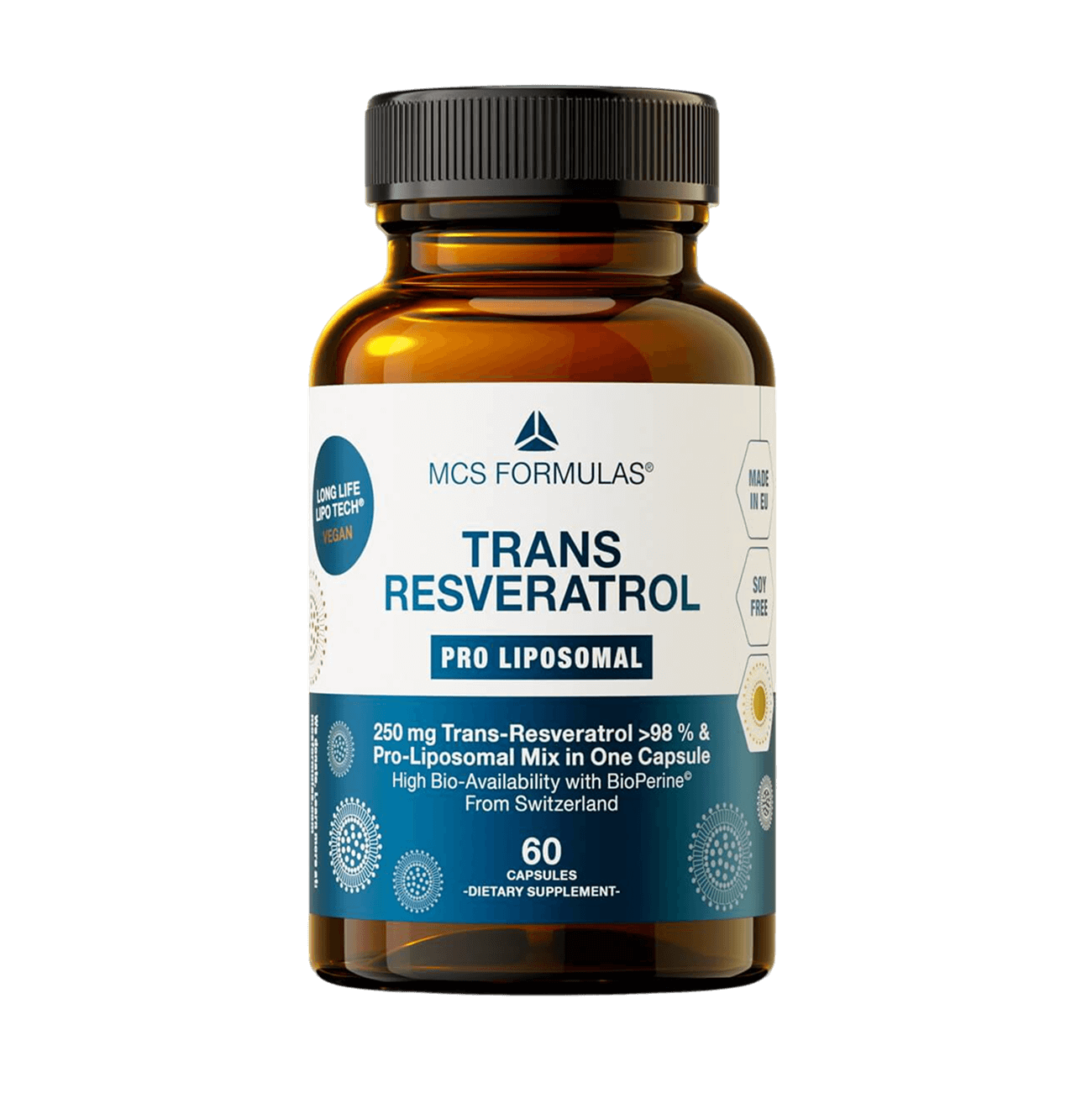 pickmy | Trans Resveratrol Liposomal, 250 mg – Чистый ресвератрол с максимальной степенью усвоения — всё в одной капсуле.